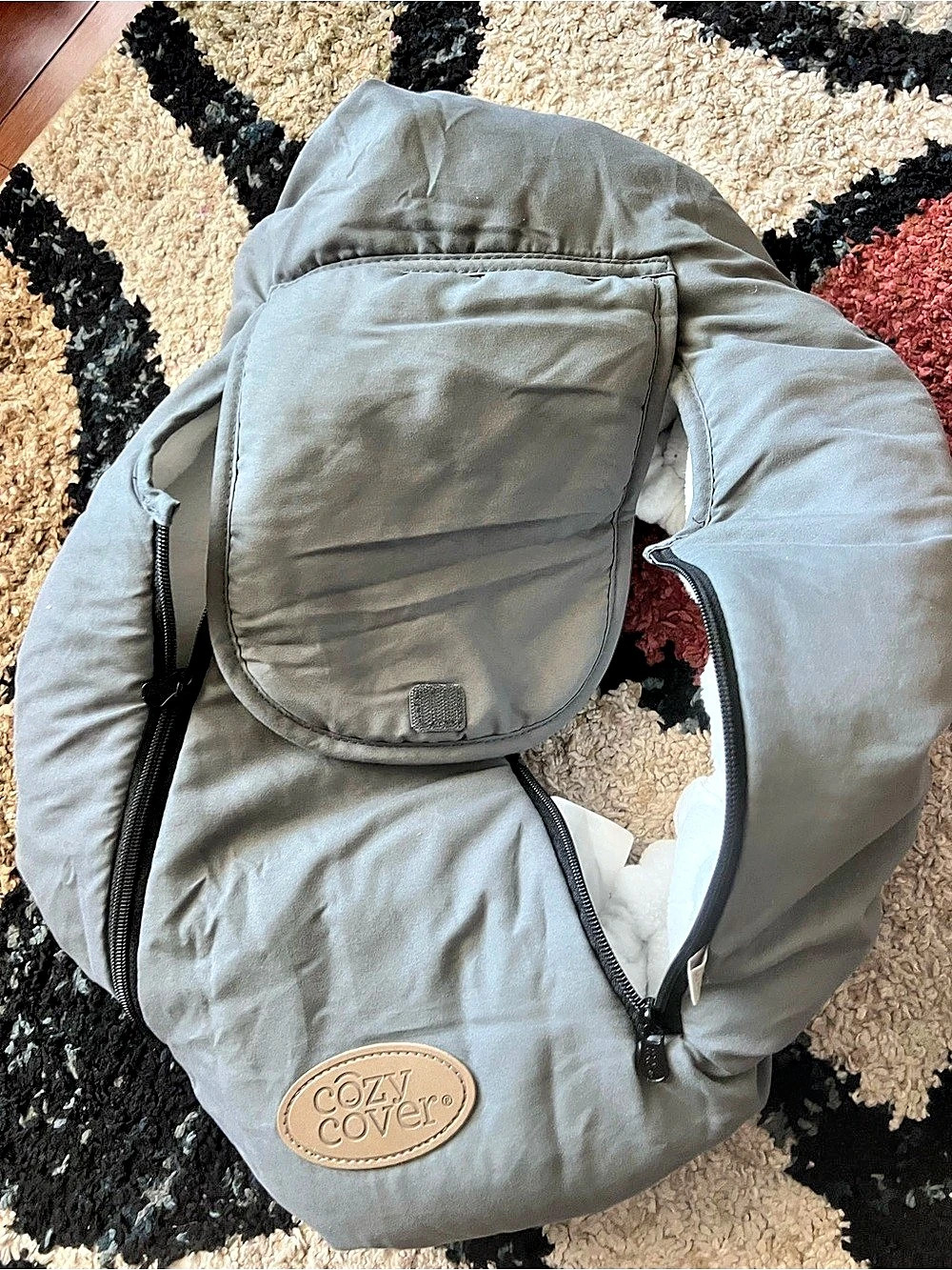 Cozy Cover Infant Car Seat Cover Gray & White